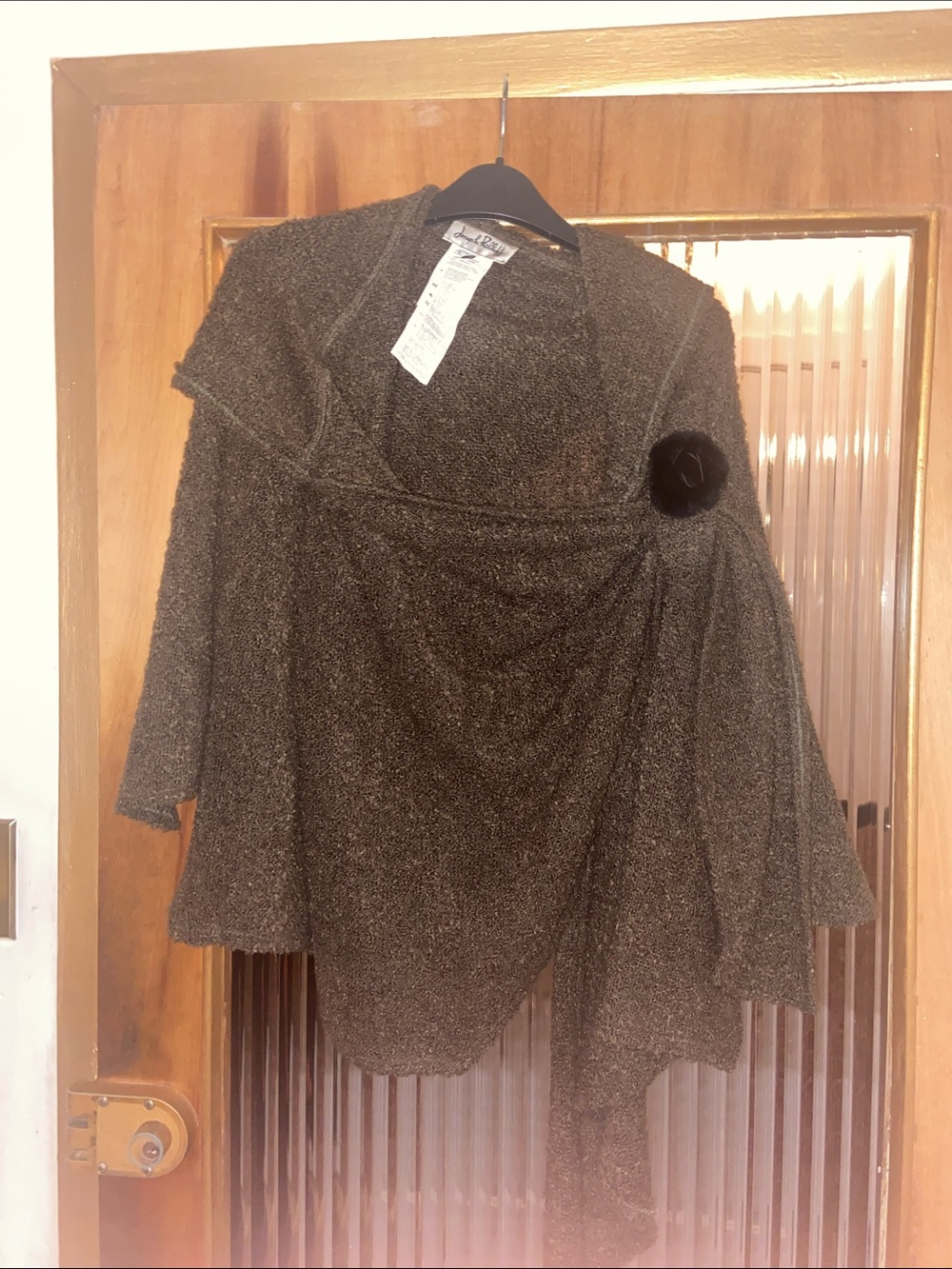 Joseph Ribkoff Metallic Black and Gold Knit Wrap shawl